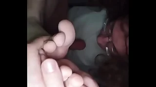 Twink selfsuck at night